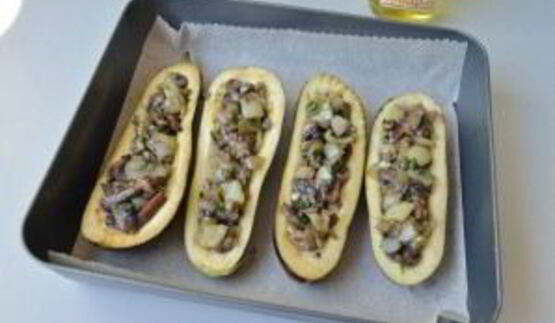 баклажаны, фаршированные грибами