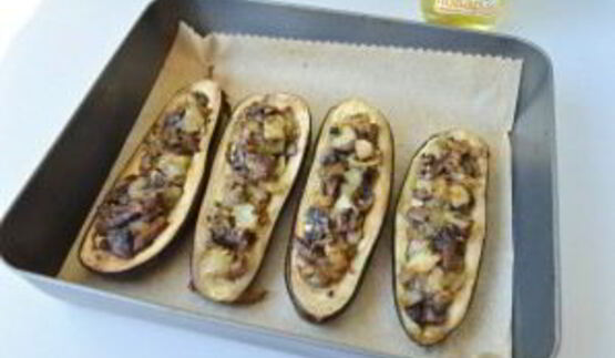 баклажаны, фаршированные грибами