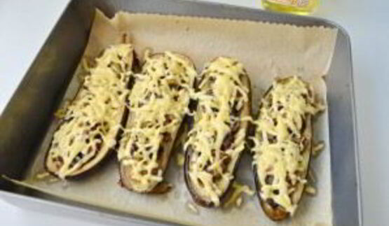 баклажаны, фаршированные грибами