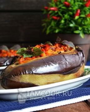 Баклажаны с бараниной в духовке