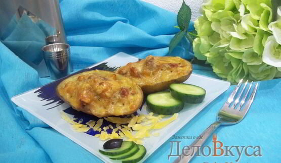 фаршированная картошка в духовке с мясным фаршем