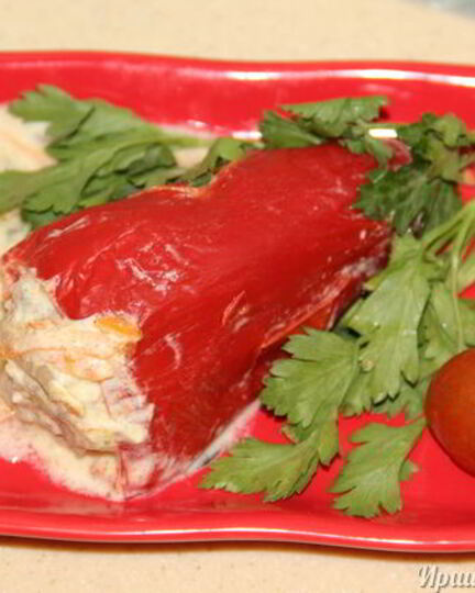 Рецепт фаршированного перца в сметане