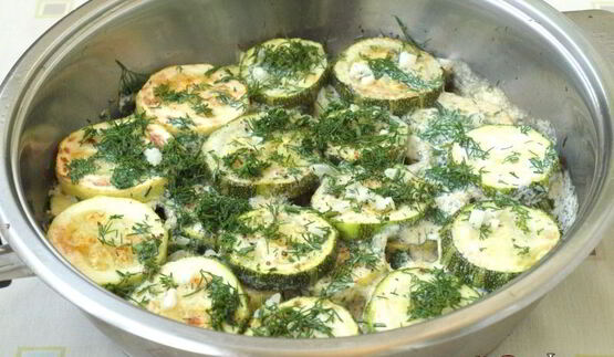 кабачки в сливочном соусе