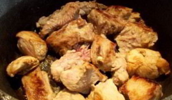 капуста со свининой