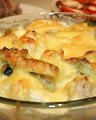 Капуста, запеченная под молочным соусом