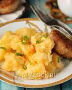 Картошка тушеная в молоке