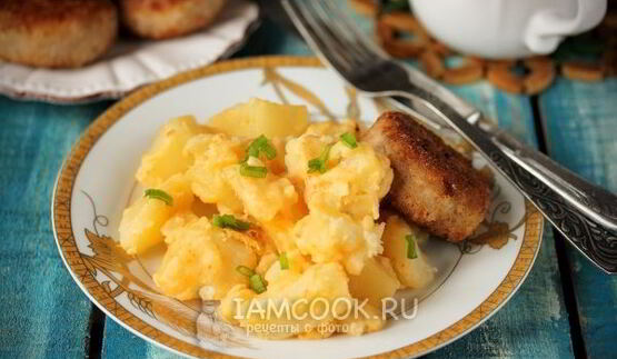 картошка тушеная в молоке