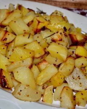 Картошка, запеченная с горчицей