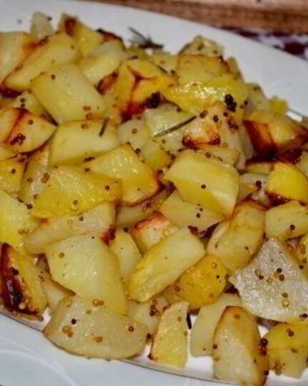 Рецепт картошки, запеченной с горчицей