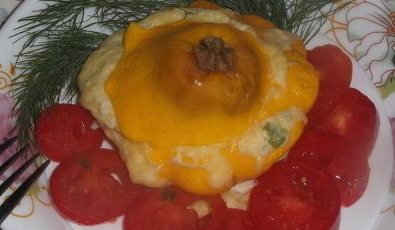 патиссон с сыром в микроволновке