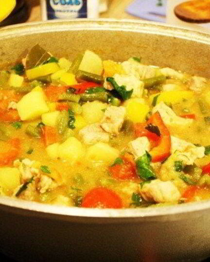 Рецепт тажина с мясом, зеленой фасолью и помидорами