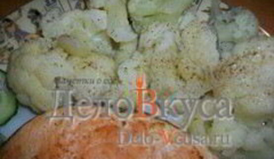 цветная капуста с оливковым маслом и чесноком