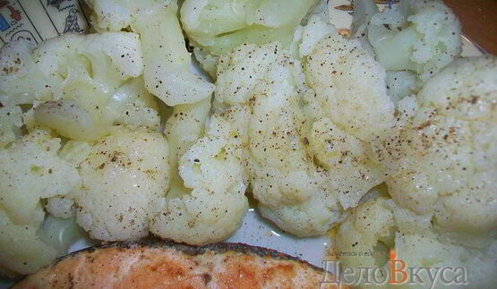 цветная капуста с оливковым маслом и чесноком