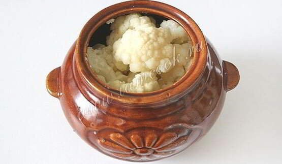 цветная капуста запеченная в горшочках