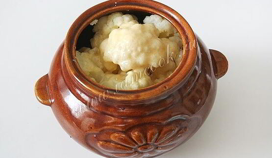 цветная капуста запеченная в горшочках