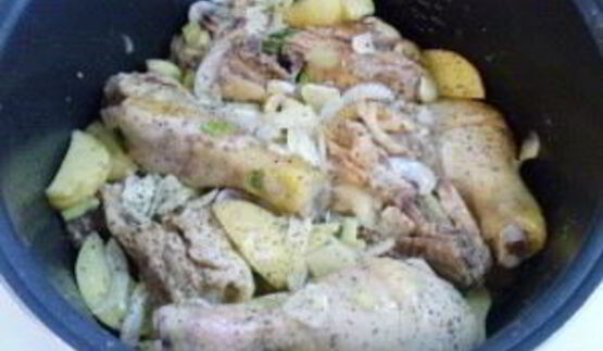 тушеная картошка с курицей в мультиварке