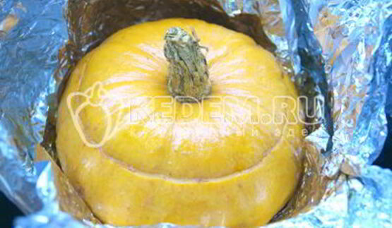 тыква с мясом в духовке