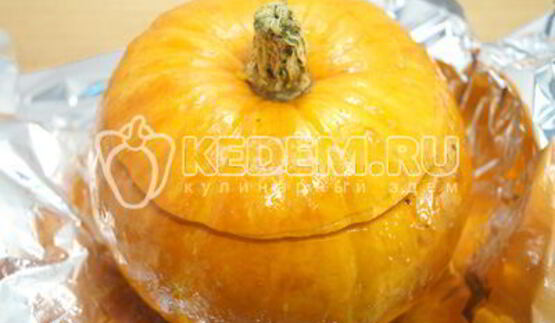 тыква с мясом в духовке