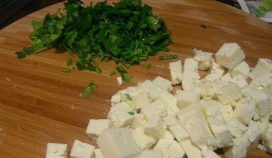 запеченные кабачки, фаршированные кускусом и фетой