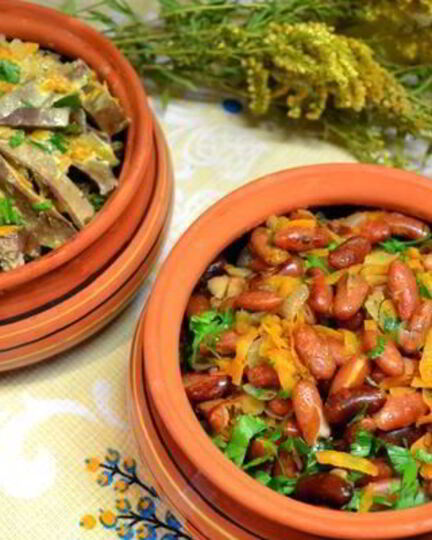 Рецепт фасоли и печень свиная