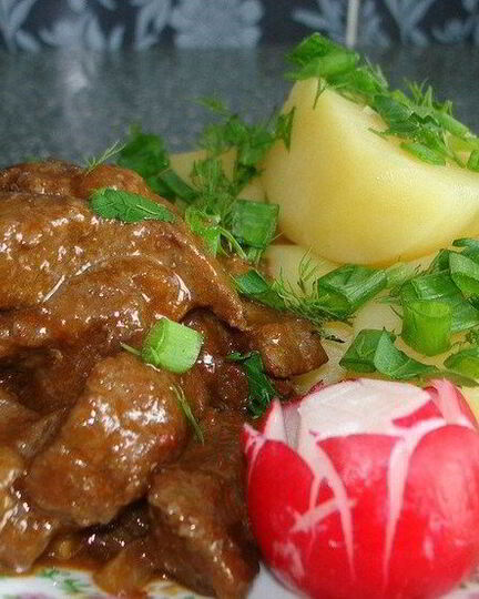 Рецепт говяжьей печени по-восточному