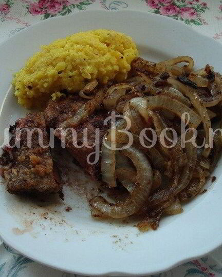 Рецепт говяжьей печени с яблоками