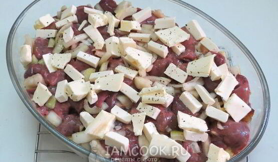 куриная печень с картошкой в духовке