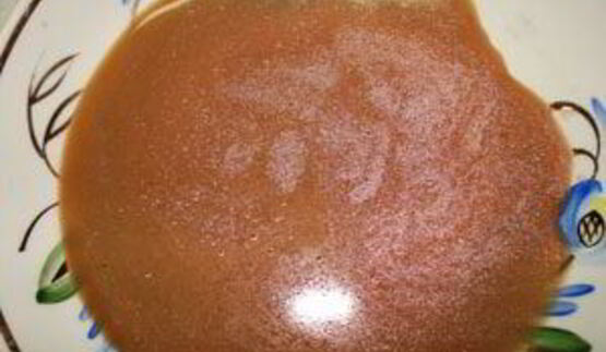 куриная печень с лимонно-медовым соусом и кабачковой лапшой