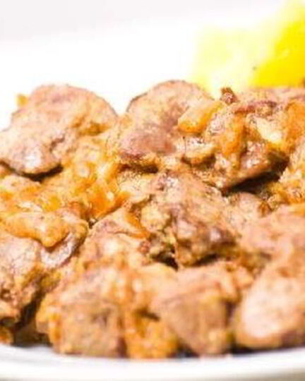 Рецепт куриной печени в банановом соусе