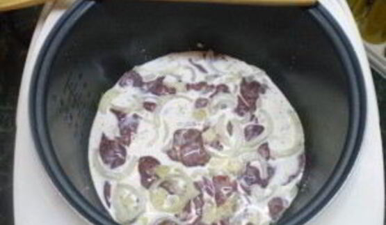 куриная печень в сливках в мультиварке