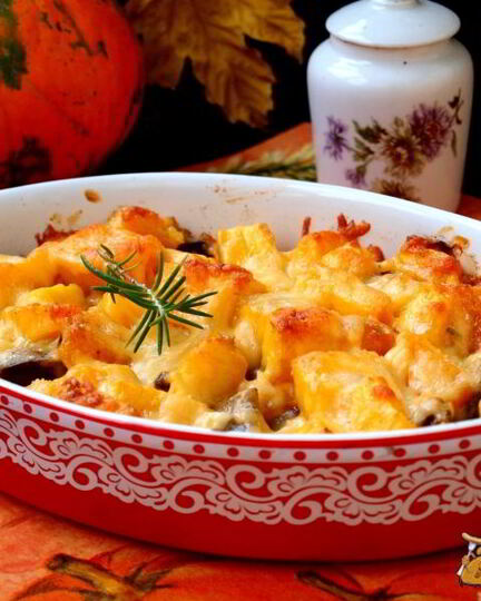 Рецепт куриной печени запеченной с тыквой под сыром