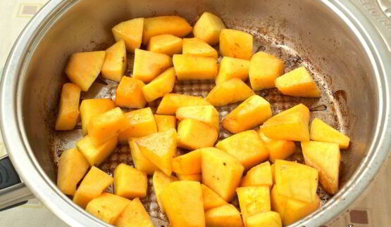 куриная печень запеченная с тыквой под сыром