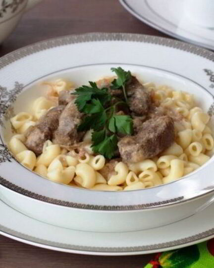 Рецепт печени баранья в сметане