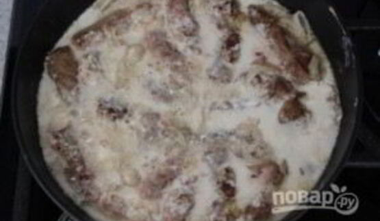 печень баранья в сметане