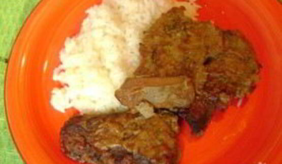 печень говяжья жареная