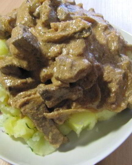 Рецепт печени по-строгановски