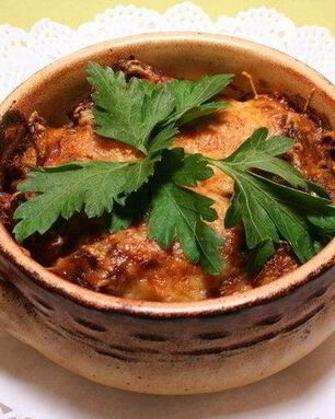 Печень в горшочках