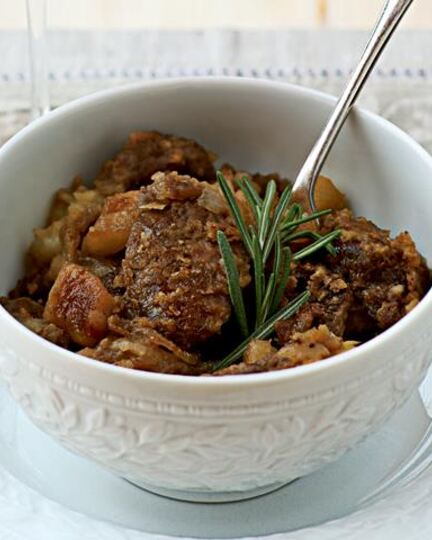 Рецепт печенки цесарки с луково-яблочным соусом