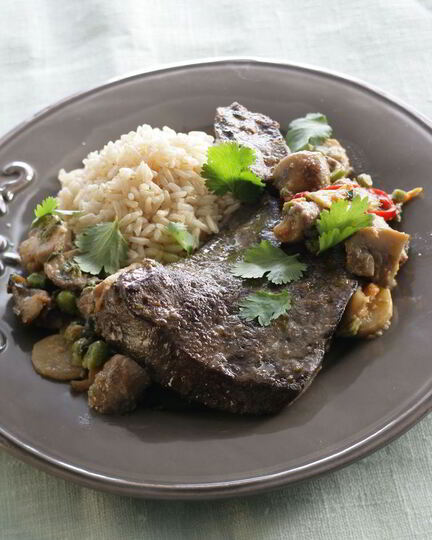 Рецепт телячьей печени с овощами по-азиатски