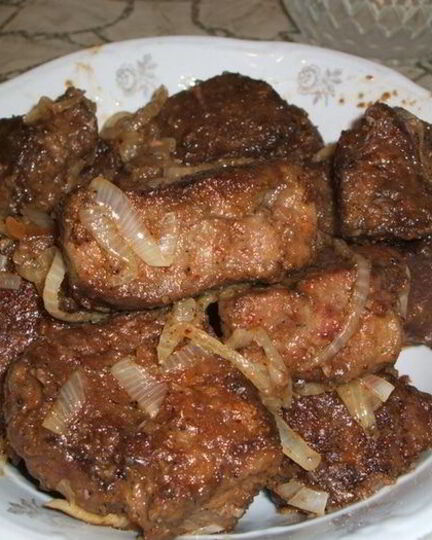 Рецепт жареной печени