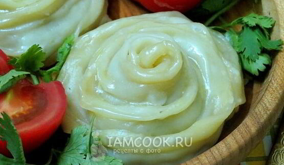 ленивые пельмени-розочки