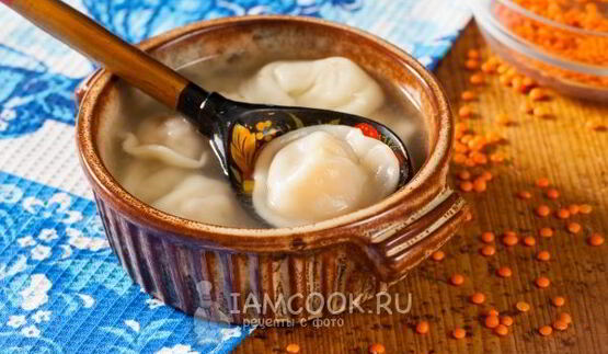 пельмени с чечевицей