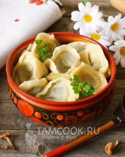 Рецепт пельменей с грибами