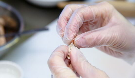 пельмени с лососем