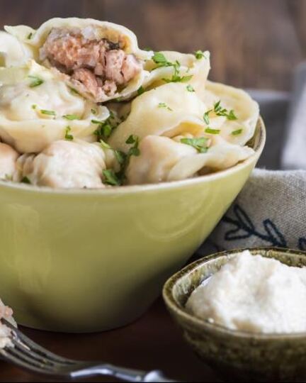 Рецепт пельменей с рыбой