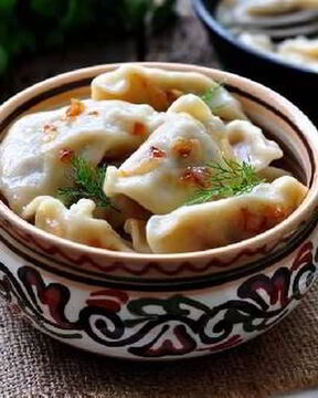 Пельмени с тапенадом