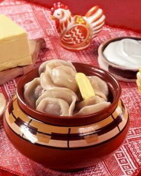 Пельмени в горшочках в аэрогриле