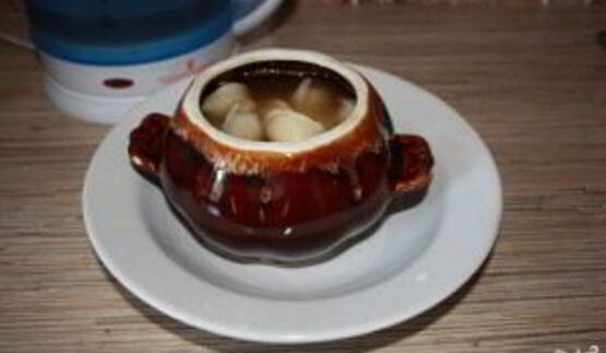 пельмени в горшочках в микроволновке