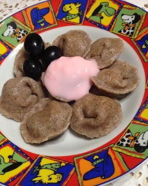 ПП-пельмени с виноградом