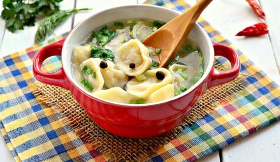 суповые пельмешки с мясным фаршем